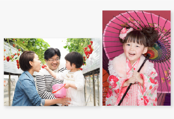 子供や家族、ペットの写真を拡大してポスター印刷