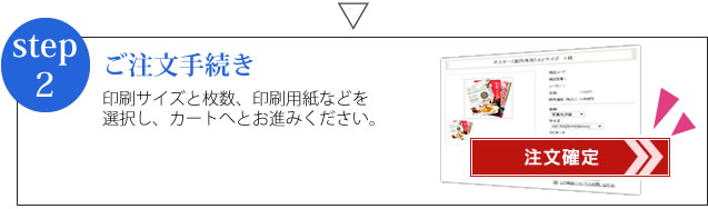ご注文手続きを進めてください。納期の希望や領収書発行などは、備考欄にお書きください。