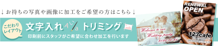 写真に文字入れをしてポスター印刷もできます