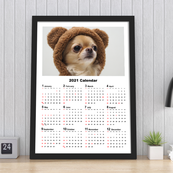 ペットの写真でカレンダー印刷